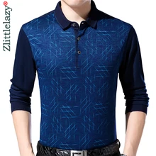 Брендовая Повседневная Роскошная зимняя плотная теплая рубашка поло для фитнеса, мужская рубашка из Джерси, мужские рубашки поло, модная одежда 02112