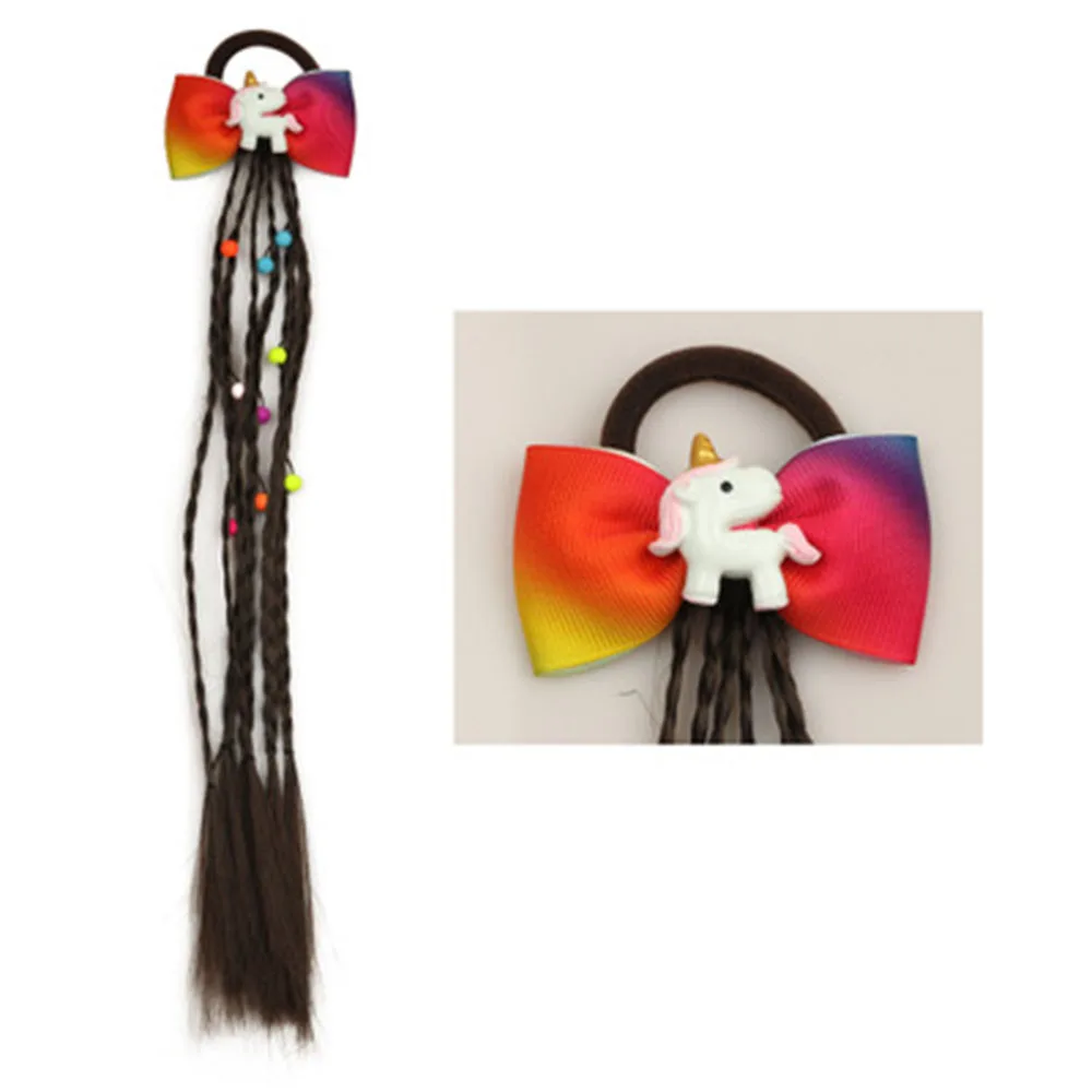 16 New Girls Elastic Hair Band Rubber Band Hair Accessories Wig Ponytail Headband Kids Twist Braid Rope Headdress Hair Braider - Color: 16