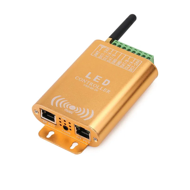 Wifi APP контроллер светодиодный контроллер звук/Музыка пиксель контроллер SPI для адресуемых цветная светодиодная лента с эффектом "Бегущая Волна"/светильники на светодиодах RGBW DC12-24V