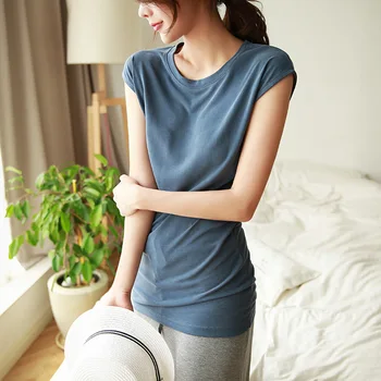 

Tops T Shirt Women Short Sleeve Tshirt fuchsia gold