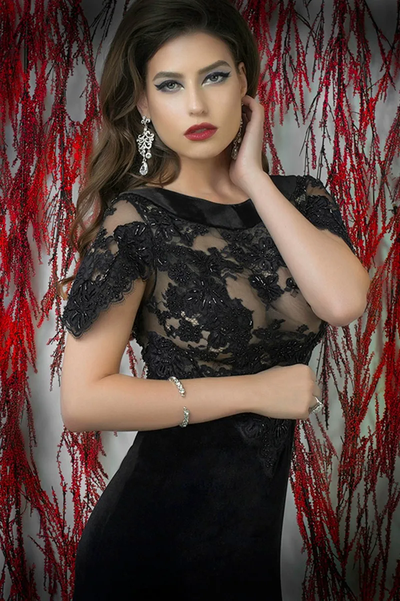 Платье с вырезом лодочкой, кружевной с открытой спиной, vestido de festa vestidos longo, черное кружевное сексуальное длинное вечернее платье, платья для матери невесты