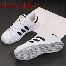 Мужская обувь; коллекция года; Большие европейские размеры 36-44; оригинальные классические белые кроссовки с лазерной ослепительной подошвой