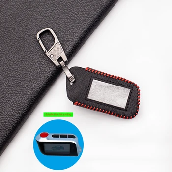 

Carrying Soft Leather Key Case Keychain Fob Cover for Starline A39 A96 A93 A36 A63 LCD Russian Alarm Two Way Version Remote