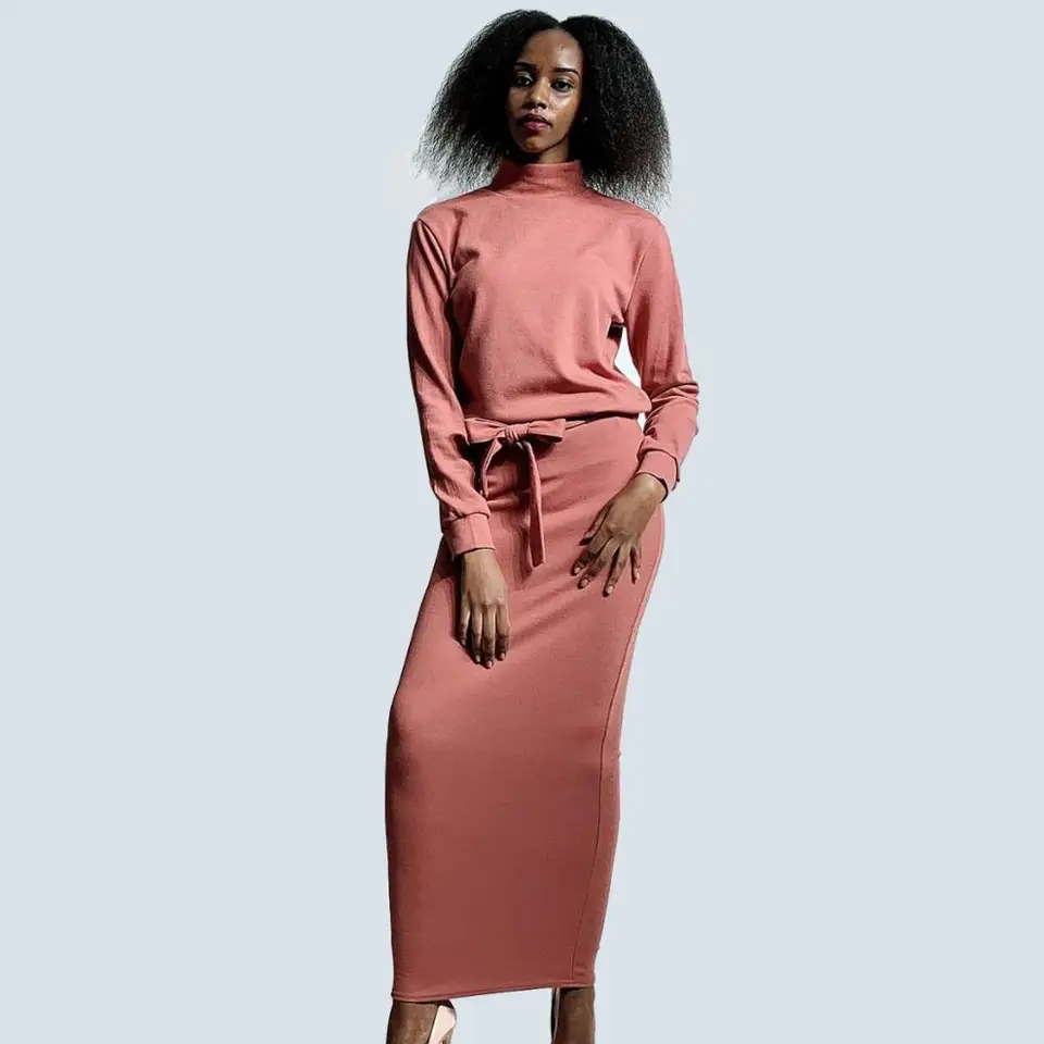 knit maxi skirt co ord