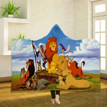 

The Lion King 3D Printing Throw Hooded Blanket Wearable Warm Fleece Bedding Office Quilts Soft Adults Travel 02