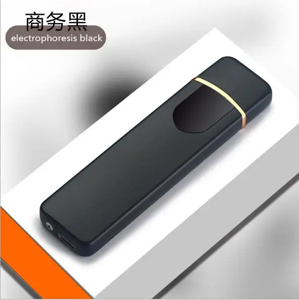 Двухсторонний сигаретный экран датчик отпечатков пальцев USB Зажигалка электронная с сменной горячей катушкой индивидуальная Зажигалка мужской подарок