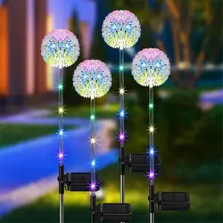 2021 Special Christmas Decoration Garland Holiday Lights Hairy Ball Dandelion LED Fairy String Light For Home Indoor Lighting