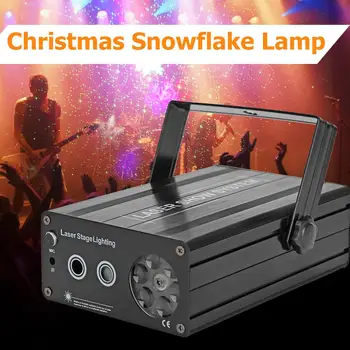 

Snowflake Stage Laser LED Lamp Landscape Projector Lighting Voice Control More than 200 Laser Effects for Festival Party