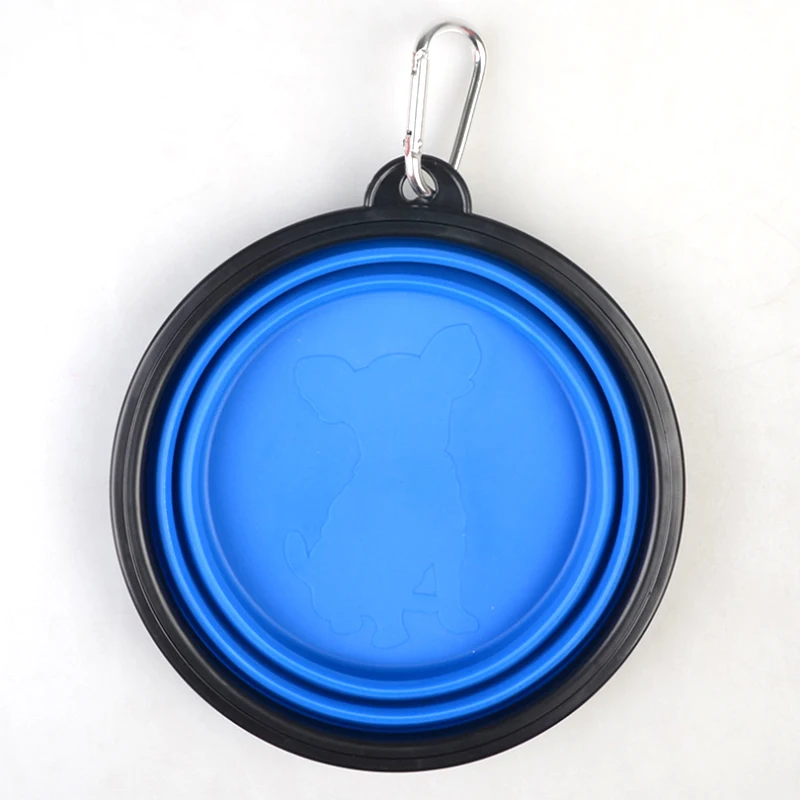 Силиконовая складная миска для домашних животных переносная путешествий