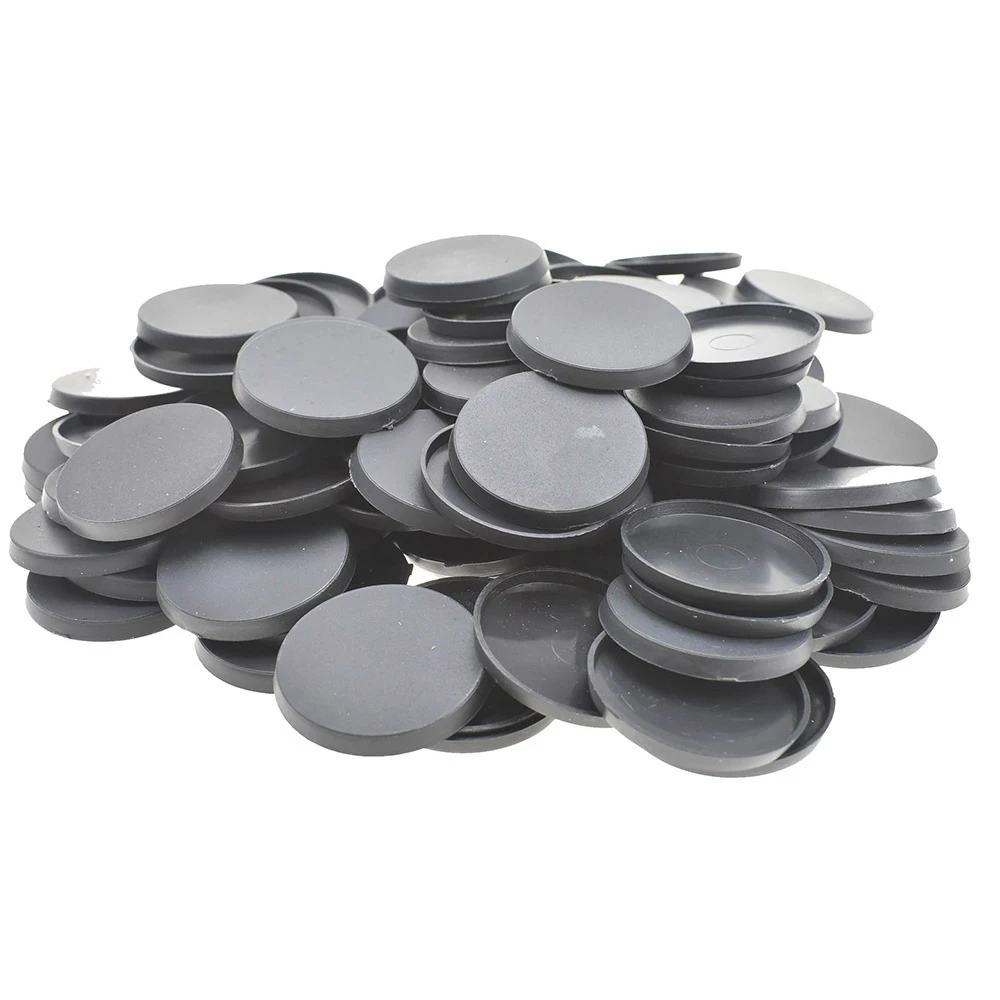30pcs/50pcs/100pcs Wargame Table Base 25mm-70mm Gaming Miniatures Plastic Round Bases Model for Diorama 3