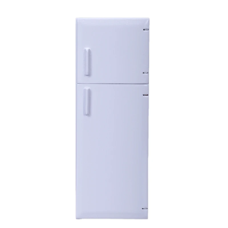 

1Pcs/1:12 Doll House Diy Refrigerator Miniature Doll House White Wood Refrigerator Doll Decoration Toy Children'S Toy Miniatur