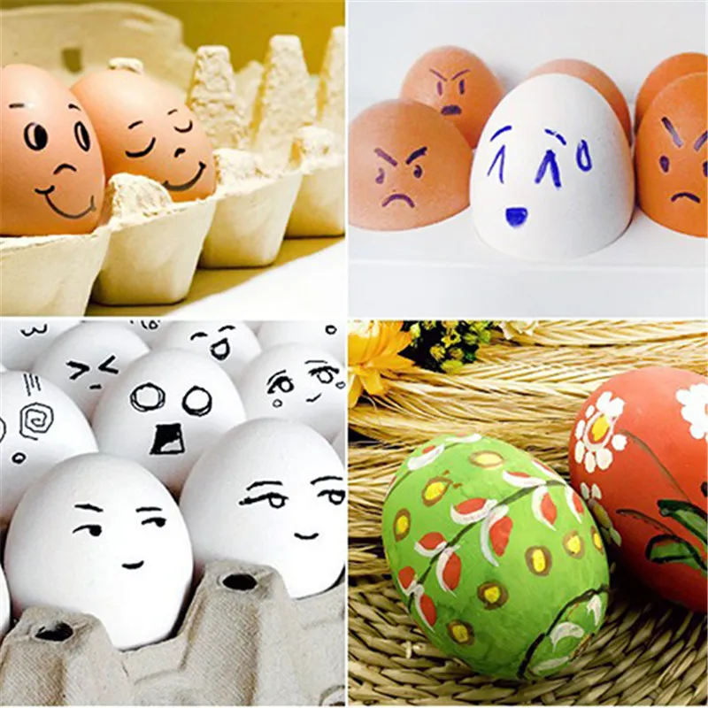 60 шт./10 комплектов, Детские DIY деревянные кухонные игрушки, имитационное яйцо, игрушки для рисования, развивающие игрушки, ролевые игры, безопасные милые детские игрушки