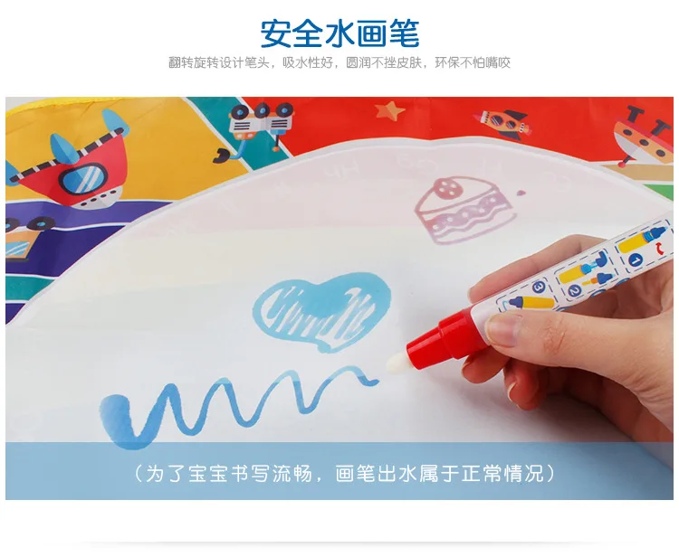 Hot Selling Graffiti Pen Magic Magical Landscape Painting Bag Fitted Children'S Educational Graffiti Blanket 47*38