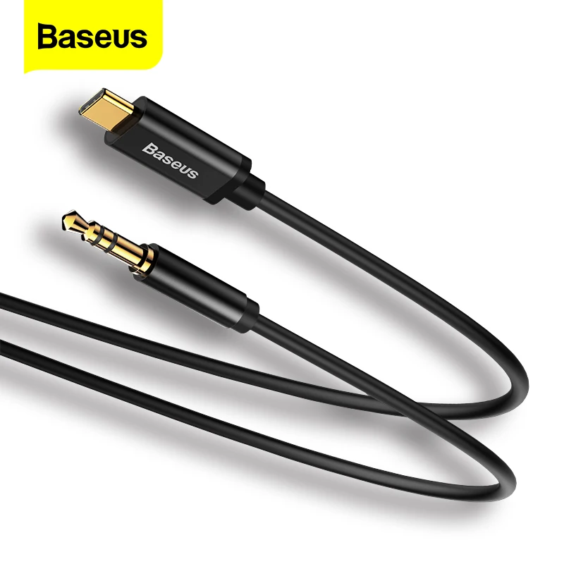 Baseus Type-C Audio Kabel Voor Samsung S8 Nexus 6P/5X Mannelijke Usb Type C Naar Mannelijke 3.5Mm Jack Oortelefoon Speaker Audio Kabel Adapter