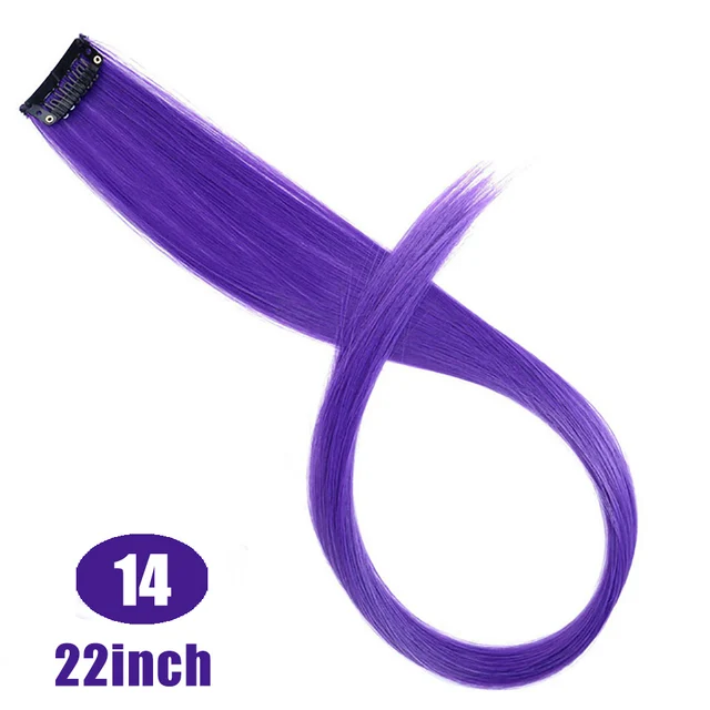 Lupu Rainbow Highlighted Synthetic Hair Girl One Chip In Hair Extension Hairpin Long Straight Hair Clip For Hair False Hair 14