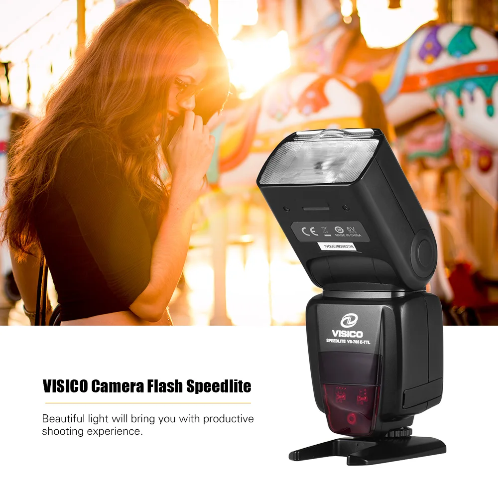VISICO Вспышка Speedlite для камеры встроенный беспроводной триггер 2 4G Canon 5DII 5DIII 5DIV 5DS 70D