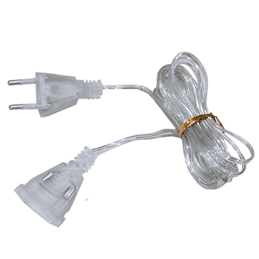Thrisdar 5 м удлинитель провода кабель ЕС/США штекер для рождественской свадебной вечеринки светодиодный свет шнура