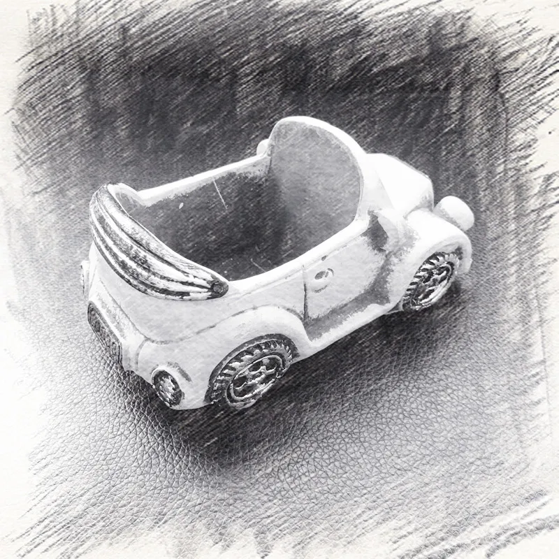 3D автомобильный цветочный горшок Силиконовые бетонные формы для глиняного горшка изготовление ручной работы кашпо из цемента плесень