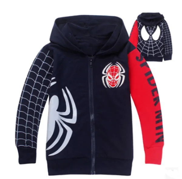 Kids Boys Toddler Spiderman Sweatshirt Hoodies Hooded Jacket Coat Tops Outwear 