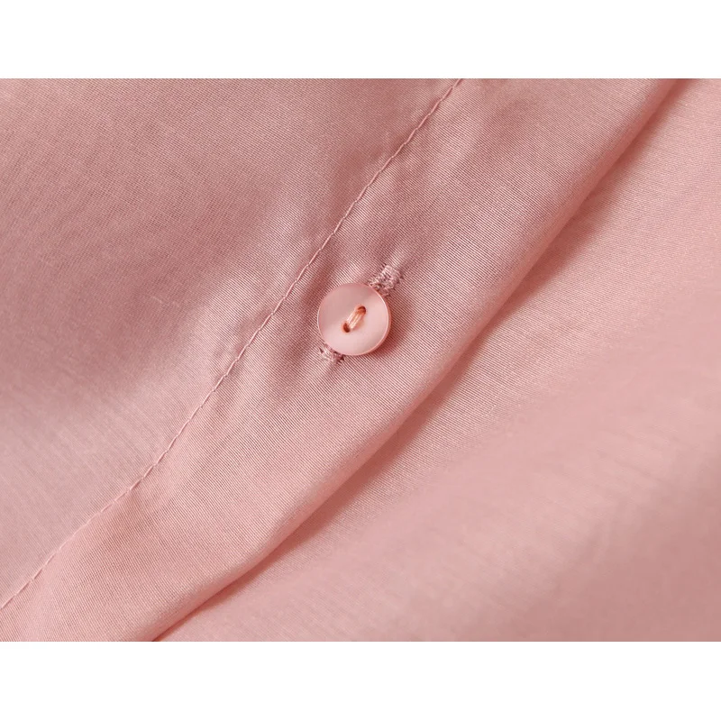 Модная женская рубашка Za, осень, розовая Повседневная рубашка с галстуком-бабочкой, корейский стиль, рубашки, блузки, свободные женские блузы с длинным рукавом, топы
