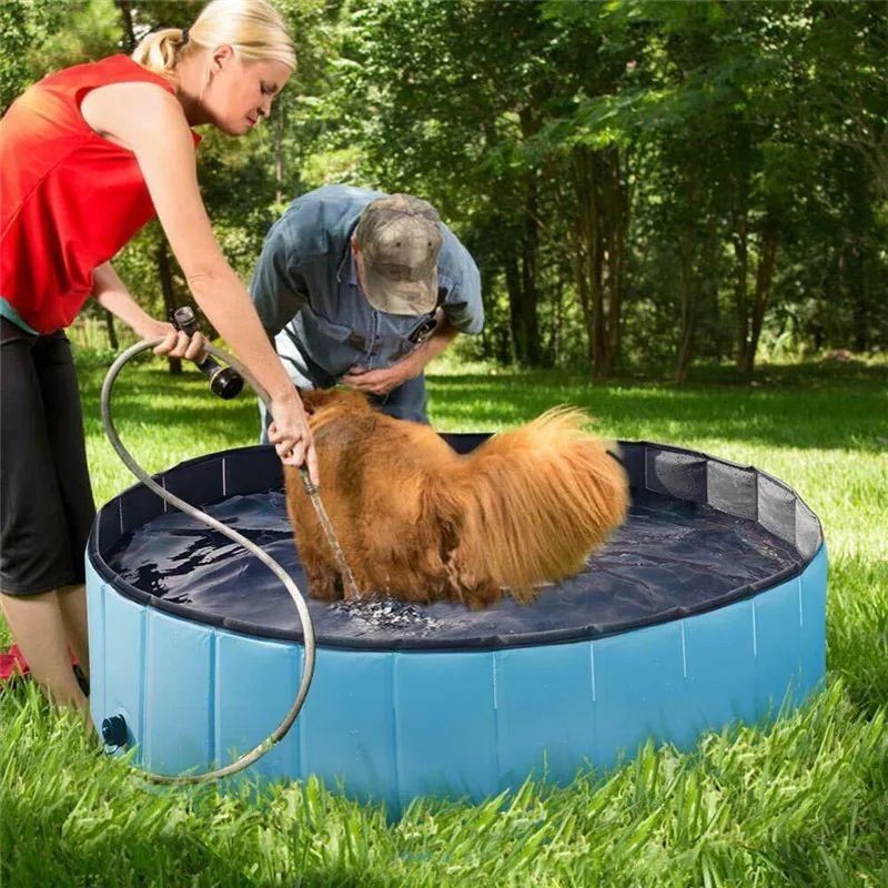 Dog Pool Foldable Swimming Pet Bath Tub Bathtub Collapsible Bathing for Dogs Cats Kids Drop Shipping |
