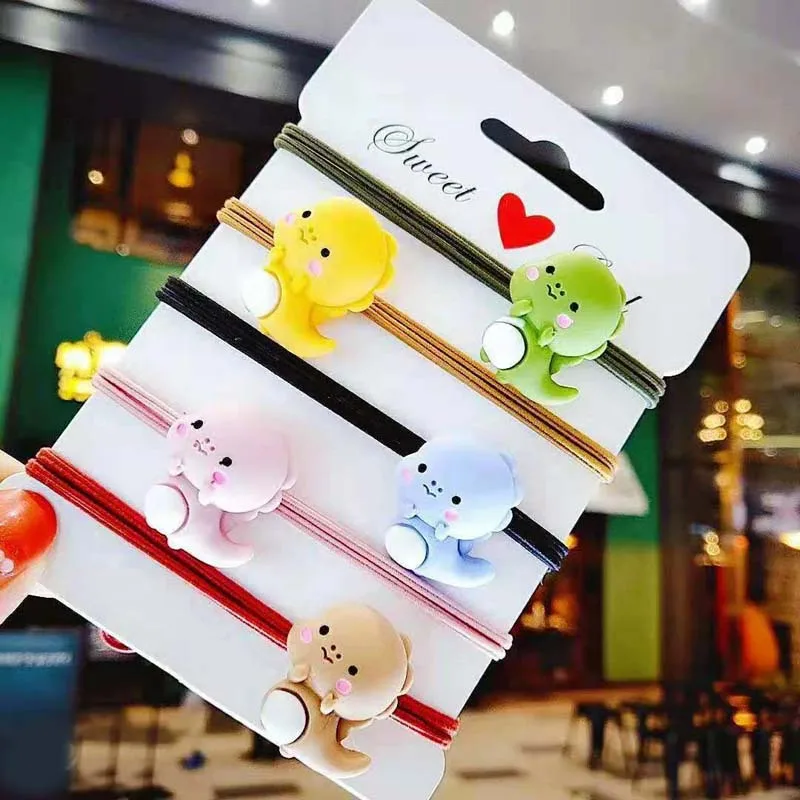 Милые Галстуки для волос с мультяшными животными девочек детские милые