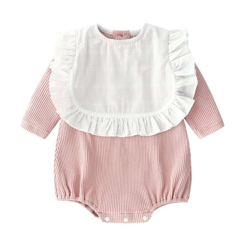 

New Style Baby Clothes Onesie Newborns Long Sleeve Crawling Clothes Triangular Onesie INS Baby Onesie Korean