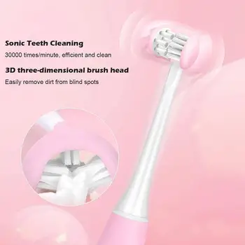 

3 Sides Children Kids Sonic Electric Toothbrush U Type Children's 3h USB Tooth Toothbrush Days Rechargeable Use Brush 25 Te P7T3