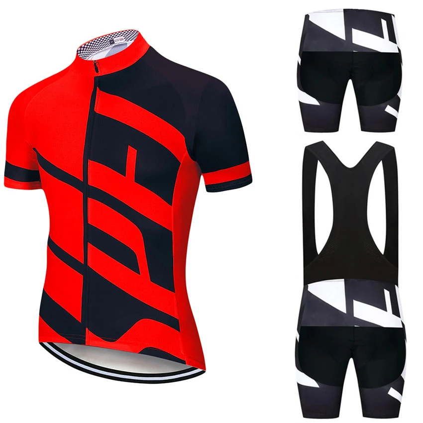 

FUALRNY 2020 Pro Cycling Set MTB Bicycle Wear Maillot Ropa Ciclismo 5 Colors Bike Uniform Cycling Jersey Set Cycling Clothing