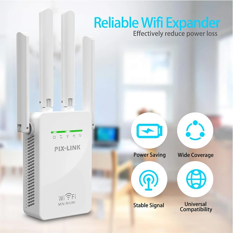 WR09 Repetidor De Sinal Wifi маршрутизатор расширитель диапазона беспроводной Wifi повторитель 300 Мбит/с усилитель сигнала сети с 4 антеннами