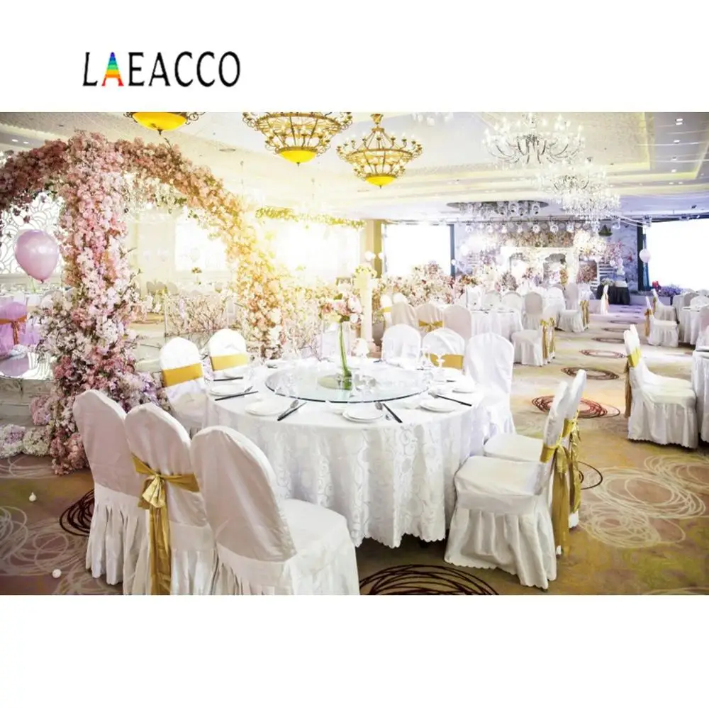 Laeacco фото фон королевская роскошь Свадебная вечеринка Декор праздник интерьер
