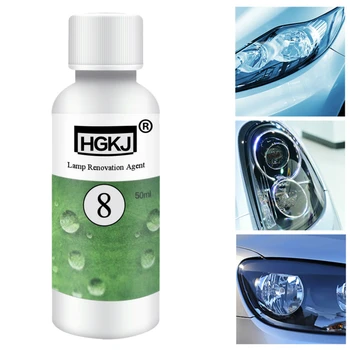 

HGKJ 8 50ml Car Headlight Repair Fluid Auto Lamp Renovation Liquid Automobile Light Scratch Removal Tool Car Styling Accessories