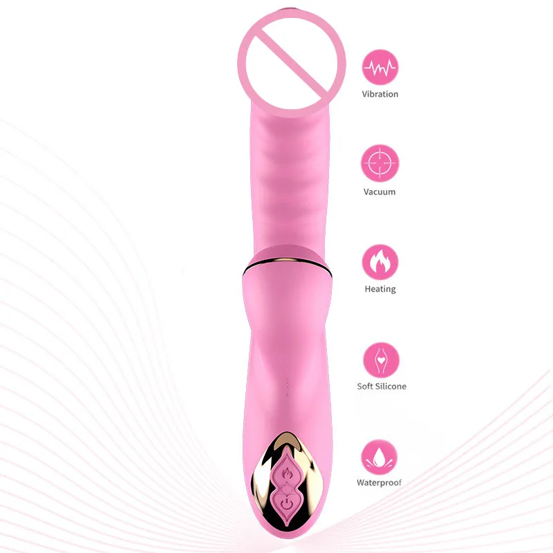 silicone Rabbit Sucking vibrator G-Spot Stimulator waterproof heating vibration vagina massage stick female adult sex toys 3