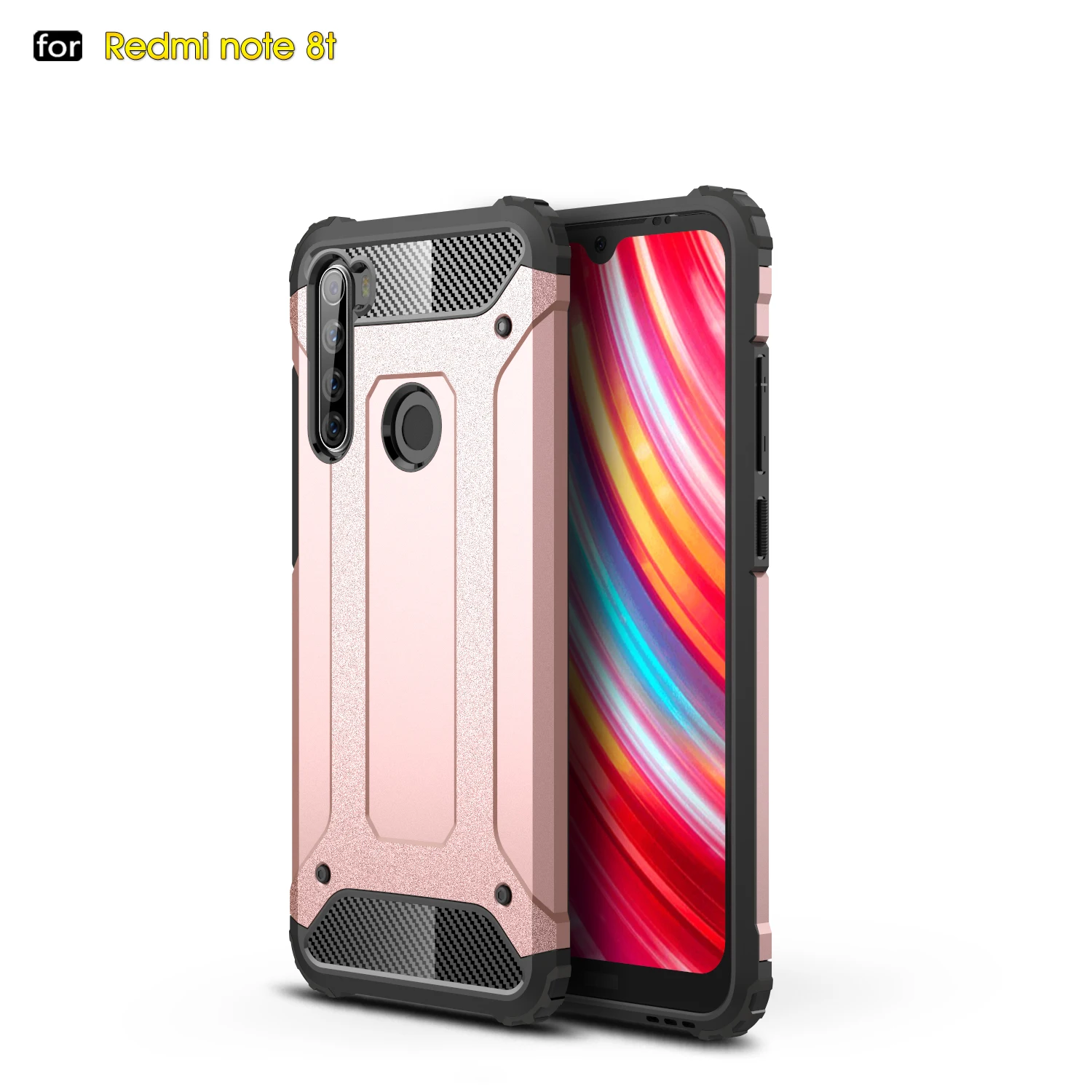 Модный чехол для телефона xiaomi red mi note8t чехол для xiaomi redmi note8t чехол - Цвет: rose gold
