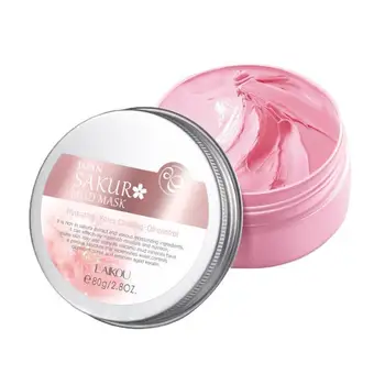 

80g Sakura Face Mask Pink Mud Mask Oil Control Moisturizing Whitening Deep Cleansing Korean Mask Skin Care