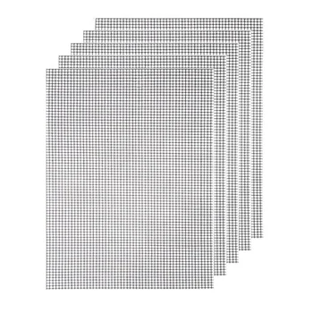 

BBQ Barbecue Cooking Mat Set 5 pcs BBQ Grill Mat BBQ Grill Anti Adhesive Reutilisables, Heat Resistant 40x30cm