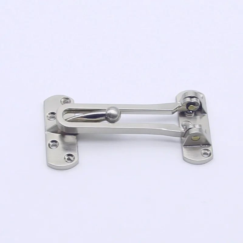 Furniture Bolt Latch Alloy Anti-Theft Door Buckle Factory Hotel Safety Chain A-Type Bolt Brushed Anti-Lock Door Buckle Insurance