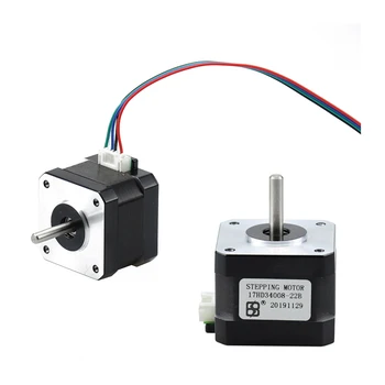

Nema 42mm 17 Stepper Motor 1.5A Nema 17 Step Motor 42BYGH 17HS4401 Motor 4-Lead for DIY 3D Printer Engraver Machine Black/Sliver