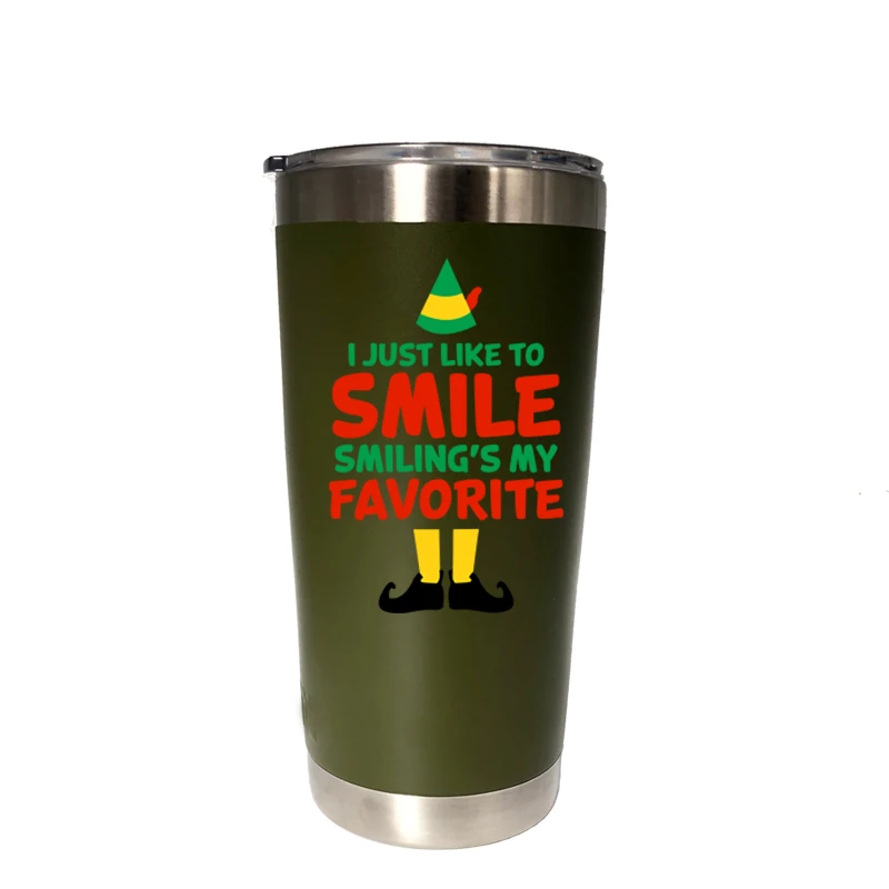20 oz green Рождественская 30 унций тумблер дорожная Автомобильная кружка с двойными стенками Изолированная вакуумная фляжка из нержавеющей стали Термос водяное бутылочное пиво кофейная чашка - Цвет: 20 oz green