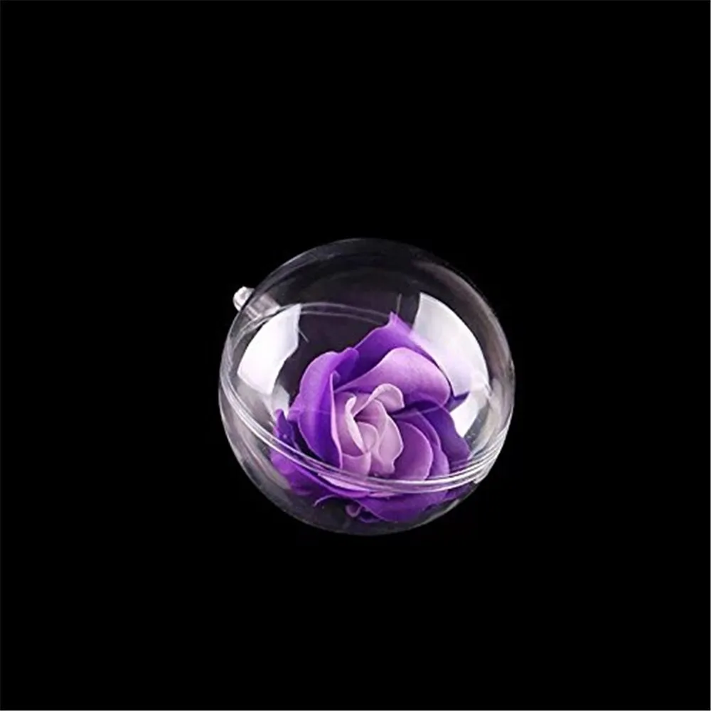 1PC Christmas Tress Decorations Ball Transparent Open Plastic Clear Bauble Ornament Gift Present Box Decoration Xmas Decorative |