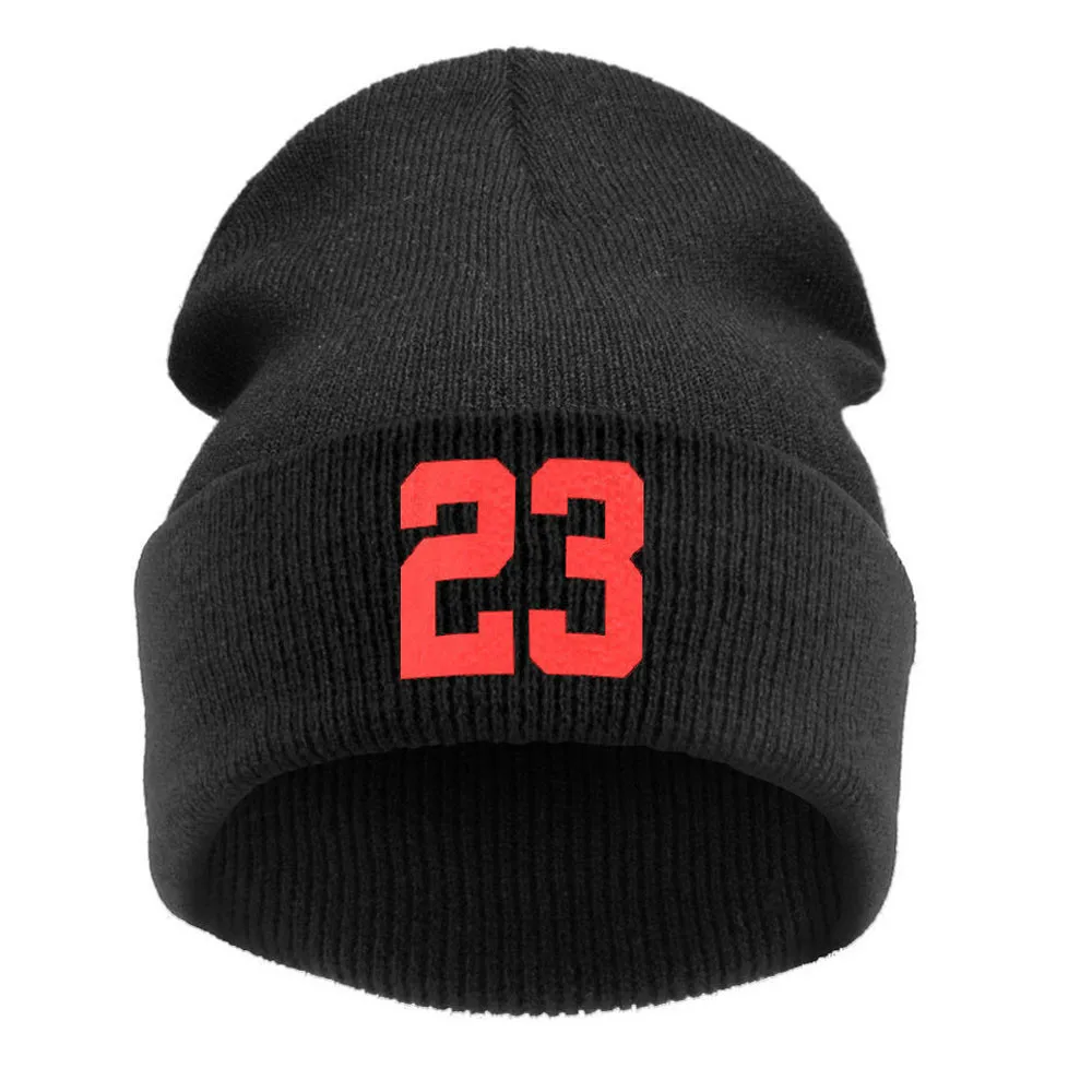 1 шт. шапка высокого качества 23 спортивные очень холодные повседневные шапочки для мужчин и женщин модная вязаная зимняя шапка хип-хоп Skullies Hat