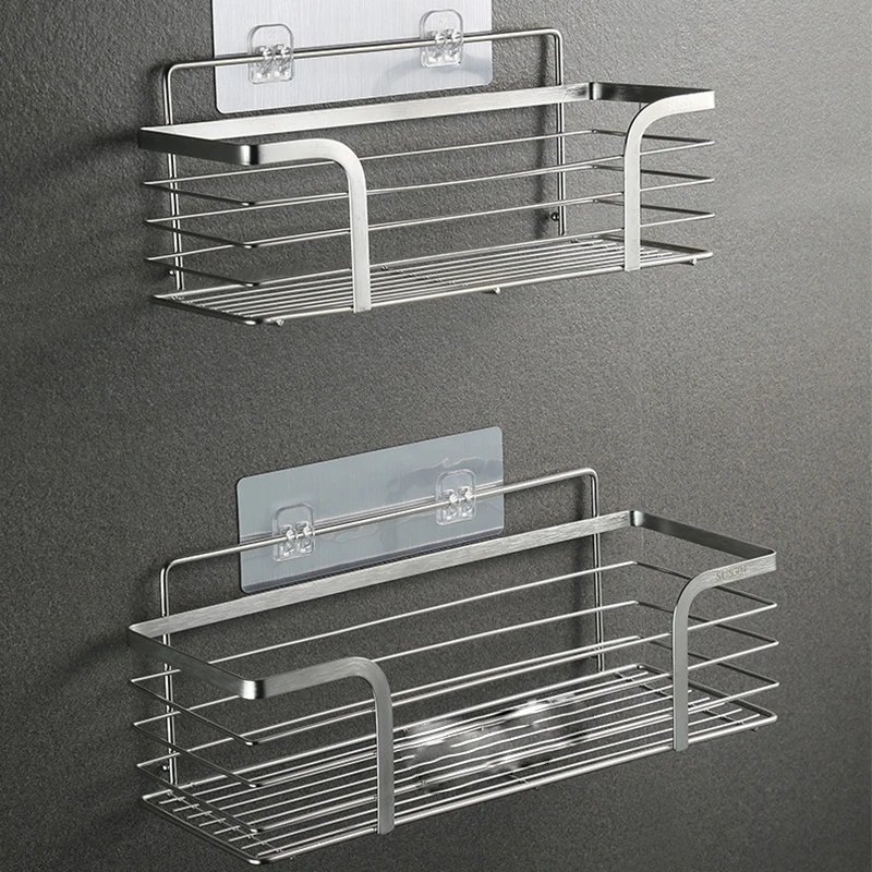 kitchen accessories Punch-free drain basket Sponge holder Kitchen spice rack Towel hooks organizer Bathroom | Дом и сад