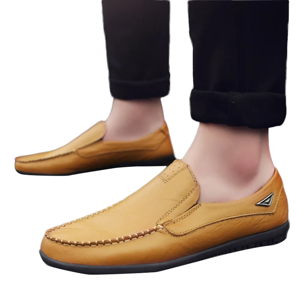 

Mens Shoes Casual Brands Slip On Formal Luxury Leather Breathable Shoes Men Loafers Moccasins Genuine Driving Shoes Male Sneaker