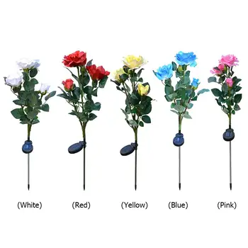 

3pcs Solar 4LED Simulation Calla Lily Light Colorful Changing Lamp Warm and Fragrant Beautiful for Garden White Purple 73cm