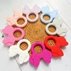 1pcs Silicone Teether Cartoon Mouse Head Animal Food Grade DIY Baby Teething Teether Toy Accessories Ring 3