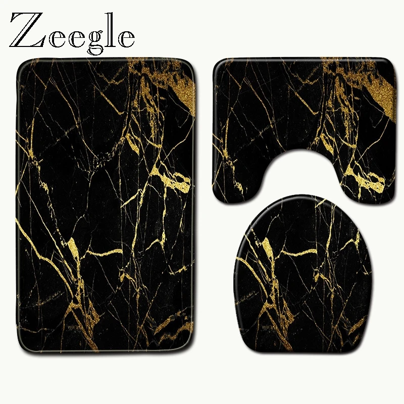Zeegle современный ковер для ванной комнаты напольный коврик для туалета для ванной комнаты нескользящий коврик для ванной пены с эффектом памяти коврик для душа микрофибра коврики