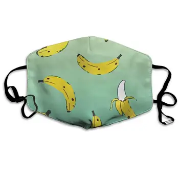

Face Cloths Anti-Dust Mouth Cover Premium Banana Pattern Washable And Reusable Cloth Warm Windproof For Women Men Boys Girls
