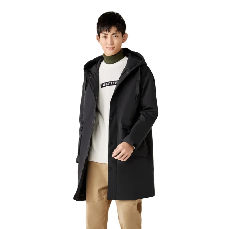 Куртка SEMIR Мужская зимняя с капюшоном хлопковая теплая ветровка в Корейском