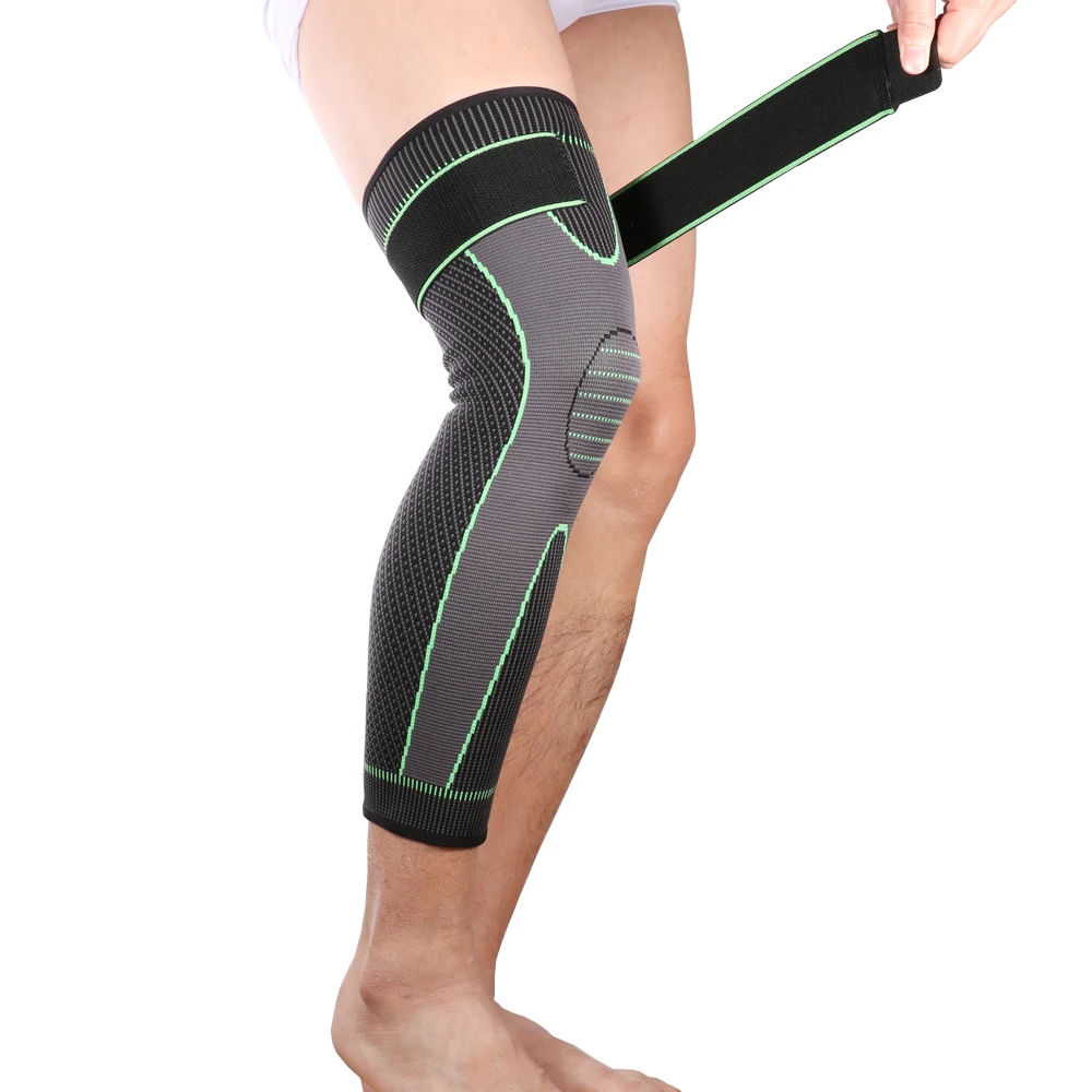Protector Brace Kneepads Leg-Sleeve Ship Warm Long-Knee Sports Calf From-Usa-Elasticity