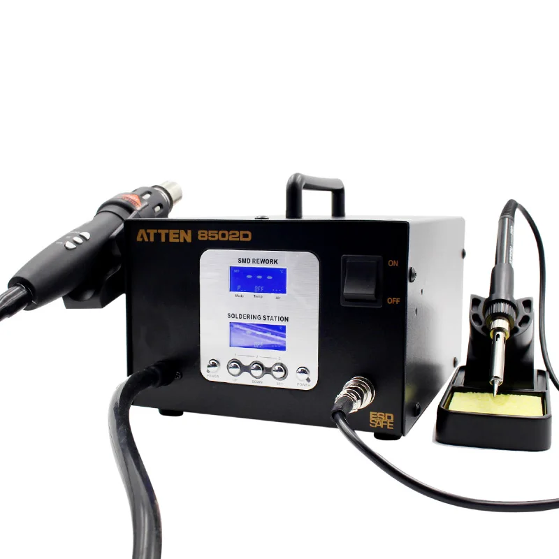 Aetna soldering station electric iron two-in-one hot air desoldering station dual-purpose air pump soldering station AT8502D